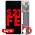 OLED Assembly With Frame For Samsung Galaxy S21 FE 5G (US & International Version) (Aftermarket Plus) (120Hz) (White)