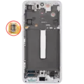 OLED Assembly With Frame For Samsung Galaxy S21 FE 5G (US & International Version) (Aftermarket Plus) (120Hz) (White)