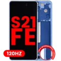 OLED Assembly With Frame For Samsung Galaxy S21 FE 5G (US & International Version) (Aftermarket Plus) (120Hz) (Blue)