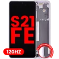 OLED Assembly With Frame For Samsung Galaxy S21 FE 5G (US & International Version) (Aftermarket Plus) (120Hz) (Lavender)
