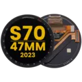 OLED Assembly Without Frame For Garmin Approach S70 (47mm) (2023) (Black) (Premium)