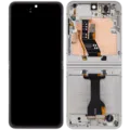 Inner OLED Assembly With Frame Compatible For Samsung Galaxy Z Flip 7 FE 5G (F761) (US & International) ((Refurbished) (Silver Shadow)