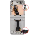 Inner OLED Assembly With Frame Compatible For Samsung Galaxy Z Flip 7 FE 5G (F761) (US & International) ((Refurbished) (Silver Shadow)