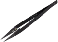 TW32 Black Flat Tip ESD-Safe Ceramic Tweezer (2UUL)