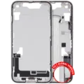 Mid-Frame Housing W/ Charging Port Flex & Small Parts For iPhone 16e / 17e (EU / Global Version) (Used OEM Pull: Grade C) (White)