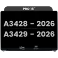 Complete LCD Display Assembly For MacBook Pro 16" A3428 / A3429 (2026) (Used OEM Pull: Grade A) (Space Black)