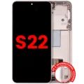 OLED Assembly With Frame For Samsung Galaxy S22 5G (US & International) (Aftermarket Plus) (Pink Gold)