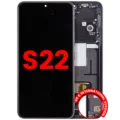 OLED Assembly With Frame For Samsung Galaxy S22 5G (US & International) (Aftermarket Plus) (Phantom Black)