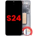 OLED Assembly With Frame For Samsung Galaxy S24 5G (US & International Version) (Aftermarket Plus) (Sapphire Blue)