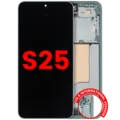 OLED Assembly With Frame For Samsung Galaxy S25 5G (US & International) (Aftermarket Plus) (Mint)