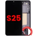 OLED Assembly With Frame For Samsung Galaxy S25 5G (US & International) (Aftermarket Plus) (Blue Black)