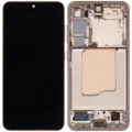OLED Assembly With Frame For Samsung Galaxy S25 5G (US & International) (Aftermarket Plus) (Pink Gold)