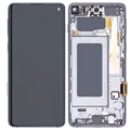 OLED Assembly With Frame For Samsung Galaxy S10 (Aftermarket Plus) (Prism / Ceramic Black)
