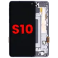 OLED Assembly With Frame For Samsung Galaxy S10 (Aftermarket Plus) (Prism / Ceramic Black)
