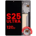 OLED Assembly With Frame For Samsung Galaxy S25 Ultra 5G (US & International) (Aftermarket Pro) (120Hz) (Titanium White Silver)