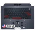 Top Case with Keyboard (ANSI US) For MacBook Pro 16" A3428 / A3429 (2026) (Genuine OEM) (Space Black)