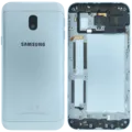 Back Cover Glass for Samsung J3 (J327 / 2017) (Service Pack) (Silver)