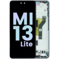 OLED Assembly With Frame for Xiaomi 13 Lite (Service Pack) (Black)