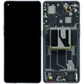 OLED Assembly With Frame for Oppo Find X5 (2022) (Service Pack) (Black)