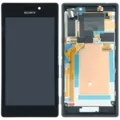 LCD Assembly With Frame for Sony Xperia M2 Aqua (Genuine) (Black)