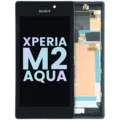 LCD Assembly With Frame for Sony Xperia M2 Aqua (Genuine) (Black)