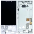 LCD Assembly With Frame For Blackberry KEY2 (Genuine OEM) (Silver)