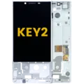 LCD Assembly With Frame For Blackberry KEY2 (Genuine OEM) (Silver)