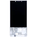 LCD Assembly With Frame For Blackberry KEY2 (Genuine OEM) (Silver)