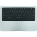 Top Case with Battery and Keyboard (ANSI US) For MacBook Pro 14" A2442 (2021) / A2779 (2023) (Used OEM Pull: Grade A) (Silver)