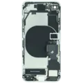 Back Housing W/ Charging Port Flex and Small Components Pre-Installed For iPhone SE (2020) (Used OEM Pull: Grade A) (White)
