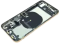 Back Housing W/ Charging Port Flex and Small Components Pre-Installed For iPhone XS (Used OEM Pull: Grade A) (Gold)