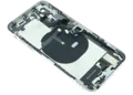 Back Housing W/ Charging Port Flex and Small Components Pre-Installed For iPhone XS (Used OEM Pull: Grade A) (Silver)