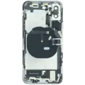 Back Housing W/ Charging Port Flex and Small Components Pre-Installed For iPhone XS (Used OEM Pull: Grade B) (Silver)