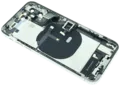 Back Housing W/ Charging Port Flex and Small Components Pre-Installed For iPhone XS (Used OEM Pull: Grade B) (Silver)
