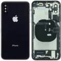 Back Housing W/ Charging Port Flex and Small Components Pre-Installed For iPhone XS (Used OEM Pull: Grade B) (Space Gray)