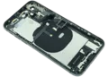 Back Housing W/ Charging Port Flex and Small Components Pre-Installed For iPhone XS (Used OEM Pull: Grade B) (Space Gray)