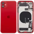 Back Housing W/ Charging Port Flex & Small Parts For iPhone 11 (Used OEM Pull: Grade C) (Red)