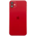 Back Housing W/ Charging Port Flex & Small Parts For iPhone 11 (Used OEM Pull: Grade C) (Red)