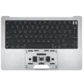 Top Case with Battery and Keyboard (ANSI US) For MacBook Pro 14" A3112 (2024) (Genuine OEM) (Silver)