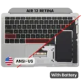 Top Case with Battery and Keyboard (ANSI US) For MacBook Air 13" A1932 (2018-2019) (Used OEM Pull: Grade B) (Space Gray)