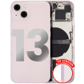 Back Housing W/ Small Components Pre-Installed Compatible For iPhone 13 (US Version) (Used OEM Pull: Grade C) (Pink)