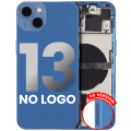 Back Housing W/ Small Components Pre-Installed Compatible For iPhone 13 (US Version) (No Logo) (Aftermarket Plus) (Blue)