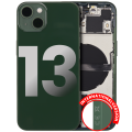Back Housing W/ Small Components Pre-Installed Compatible For iPhone 13 (International Version) (Used OEM Pull: Grade C) (Green)
