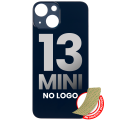 Back Glass With 3M Adhesive Compatible For iPhone 13 Mini (No Logo / Large Camera Hole) (Midnight)