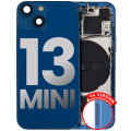 Back Housing W/ Small Components Pre-Installed Compatible For iPhone 13 Mini (US Version) (Used OEM Pull: Grade B) (Blue)