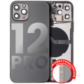 Back Housing W/ Small Components Pre-Installed Compatible For iPhone 12 Pro (International Version) (Used OEM Pull: Grade A) (Graphite)