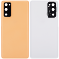 Back cover Glass With Camera Lens Compatible For Samsung Galaxy S20 FE 5G (Aftermarket Plus) (Cloud Orange)
