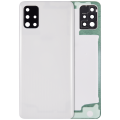 Back cover Glass With Camera Lens For Samsung Galaxy A51 4G (A515 / 2019) (Aftermarket Plus) (Prism Crush White)