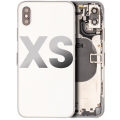 Back Housing W/ Small Components Pre-Installed Compatible For iPhone XS (Used OEM Pull: Grade B) (Silver)