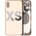 Back Housing W/ Small Components Pre-Installed Compatible For iPhone XS (Used OEM Pull: Grade C) (Gold)